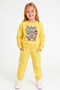 Girl's Printed Winter Fleece-Lined Sweatshirt / Tracksuit Set - 2