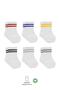 6 Pairs of Organic Cotton Baby Socks with Hoop Stitch-Free Combed Cotton Socks for Girls and Boys (White)