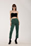 Suede Pleated Elastic Waist Pants - Suede Pleated Elastic Waist Pants - 2