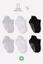 6 Pairs Organic Cotton Baby Socks Anti-Slip Seamless Combed Sneakers Girls Boys Children (Gray)