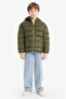 Boy's Water Repellent K Hooded Zippered Puffer Jacket (25 Wn) - 2