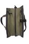 Vintage Casual Design Waterproof Canvas Leather Three Compartment Daily School Trip Shoulder Bag 37X31Cm - 6