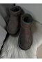 Thick-Soled Women's Suede Fur-Lined High-Heeled Sole Winter Ankle Short Boots - 3