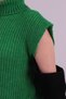Women's Green Turtleneck Sleeves Low-Cut Knitwear Sweater Arm-26K136015 - 2