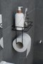 Toilet Paper Holder with Shelf and Self Adhesive Toilet Paper Wc Paper Hanger Black - 5