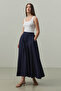 Ribbed Skirt Navy Blue - 3