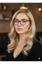 Tom Forte Blue Light Protection Cateye Cat Model Slanted Glasses |   Numbered Glass Compatible and Stylish Design - 2