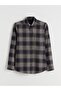 LCWAIKIKI Classic Regular Fit Long Sleeve Plaid Gabardine Men's Shirt