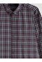 Regular Fit Long Sleeve Plaid Men's Shirt - 6