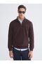 Zippered Stand Collar Men's Sweatshirt