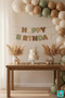 Custom Cut Happy Birthday Retro Coffee Banner - Modern Boho Birthday Lettering - 3
