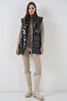 Women's Shiny Puffer Vest 5218 - Black - 2