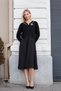 Women's Knitwear Cardigan Dress-Black