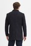 Edvino Men's Brown-Navy Blue Thick Mock Neck Slim Fit Cashmere Coat - 7