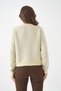 Women's Yellow Crew Neck Button Detail Patterned Knitwear Cardigan - 8