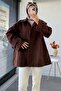 Premium Front Buttoned Oversized Gabardine Coat – Brown - 7