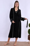 Maternity Maternity Nightgown Set with Effortt Black Dressing Gowns - 6