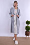 Effortt Pink Maternity and Postpartum Nightgown Set with Robe - 2