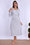 Effortt Blue 100% Cotton Maternity Nightgown Set - 5
