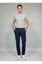 Men's Navy Blue Slim Fit Stretch Fabric Trousers Casual Stylish