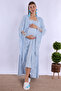 Cotton Maternity Set with Breastfeeding Features 4 Pieces Effortt - Blue - 3