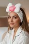 White Color Monster Figured Plush Hair Band