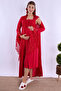 Effortt Cherry Dressing Gown Maternity Maternity Nightgown Set - 9