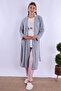 Effortt Pink Dressing Gown Maternity Pajama Set - 4