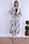 Effortt Navy Blue 100% Cotton Maternity Pajama Set with Dressing Gown - 8