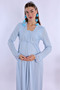 Cotton Maternity Nightgown with Breastfeeding Feature Effortt - Blue - 2