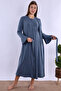 Effortt Indigo Maternity Nightgown Set - 8
