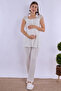 Breastfeeding Featured Cotton Maternity Set 4 Pieces Effortt - Ecru - 4