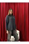 Oversized Cut Hair Knit Zippered Sweater - 5