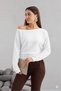 Combed Cotton Fabric Boat Neck Blouse - 2