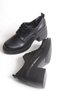 Women's Special Design Platform Heeled Elegant Lace-Up Loafer Moccasin Shoes - 3