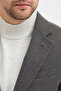 Dorra Men's Black-Grey Cotton Blend Stretch Fabric Dobby Mono Collar Sport Slim Fit Blazer Jacket - 5