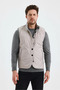 Men's Mock Neck Button Double Sided Vest - 2