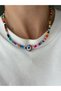Sand Beaded Glass Evil Eye Beaded Necklace |   Women's Necklace |   Trend Handmade Necklace - 3