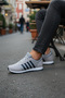 Men's Gray Navy Blue Daily Lace-Up Sneaker Casual Comfortable Soft Soled Comfortable Stylish Sports Shoes - 5