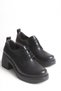 Women's Special Design Platform Heeled Elegant Lace-Up Loafer Moccasin Shoes