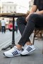 Men's White Black Daily Lace-Up Sneaker Casual Comfortable Soft Soled Comfortable Stylish Sports Shoes - 5