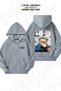 Unisex Jujutsu Kaisen Kento Nanami Character Printed Oversized Back Printed Zippered Hooded Cardigan