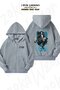 Unisex Attack on Titan Mikasa Ackerman Printed Oversized Back Printed Zippered Hooded Cardigan