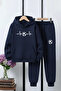 3 Thread Thick Winter Football Pulse Themed 6 Piece B Printed Boys' Tracksuit Set - 2