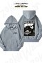 Unisex Burzum V2 Printed Oversized Back Printed Zippered Hooded Cardigan