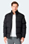 Hecarim Men's Hooded Inflatable Black Jacket & Coat - 5