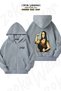 Unisex Mona Lisa Sports Gym Printed Oversized Back Printed Zippered Hooded Cardigan