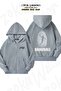 Unisex Handball Dna Printed Oversized Back Printed Zip Hooded Cardigan