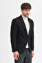 Max Hasır Men's Black Patterned Polyviscose Fabric Slim Fit Sports Blazer Jacket - 6