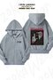 Unisex Hellsing Dark Gothic Art Printed Oversized Back Printed Zip Hooded Cardigan